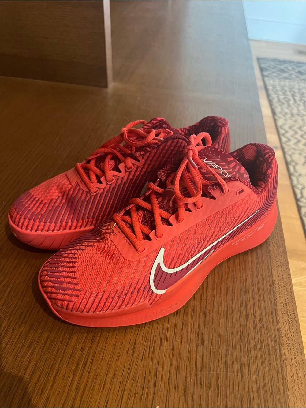 Nike women’s  Red andWhite Vapor tennis shoes
